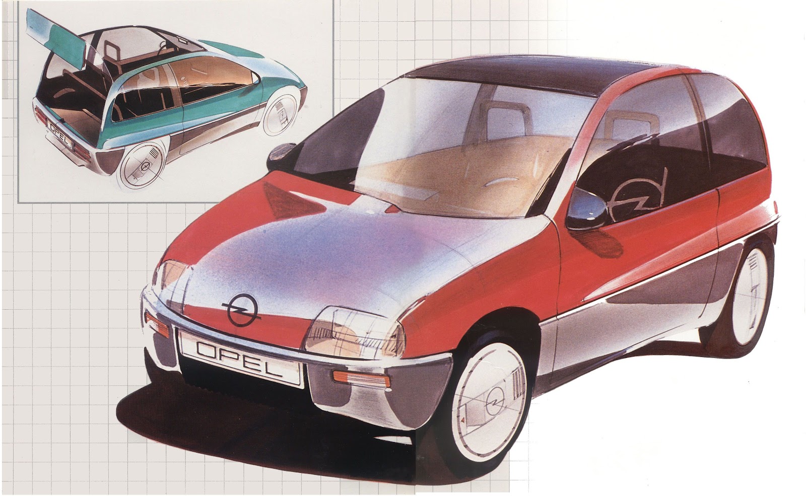 Opel Junior Concept, 1983 - Design Sketch