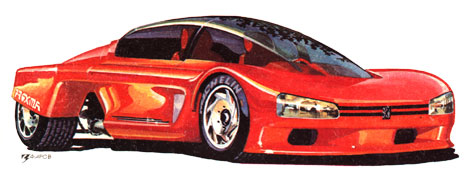 Рисунок А. Захарова - Peugeot Proxima, 1986