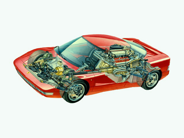 Ferrari 408 Integrale (I.DE.A), 1987 - Cutaway