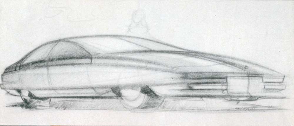 Cadillac Voyage Concept, 1988 - Design Sketch