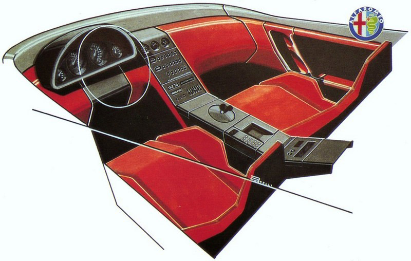 Alfa Romeo Proteo Concept, 1991 - Interior Design Sketch