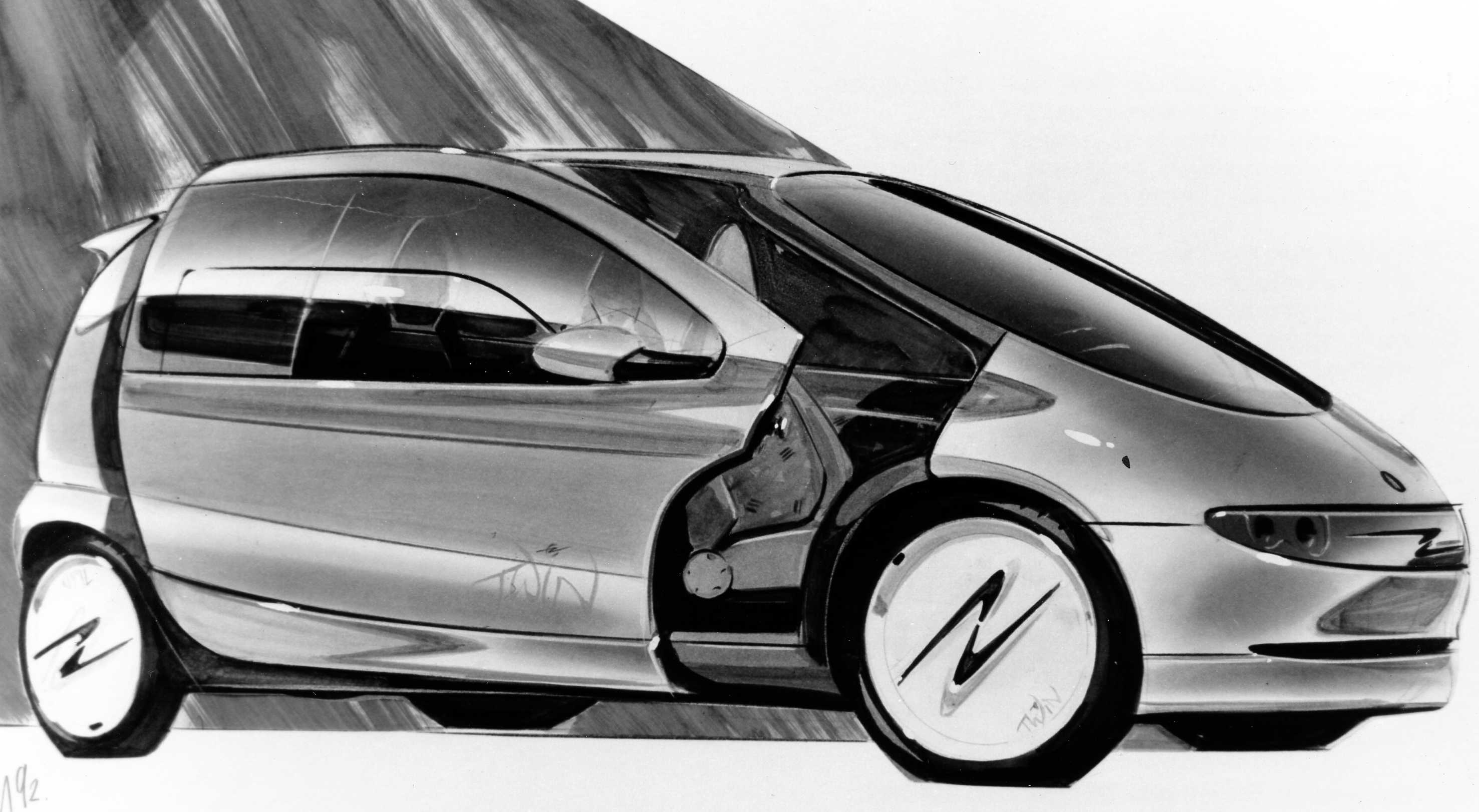 Opel Twin Concept, 1992 - Design Sketch