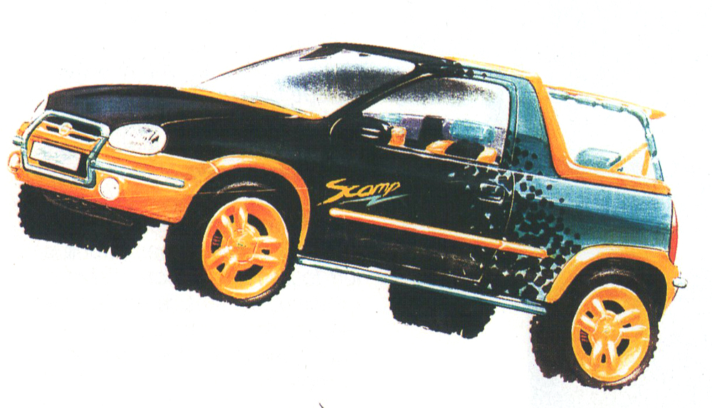 Opel Scamp Concept, 1993 - Design Sketch