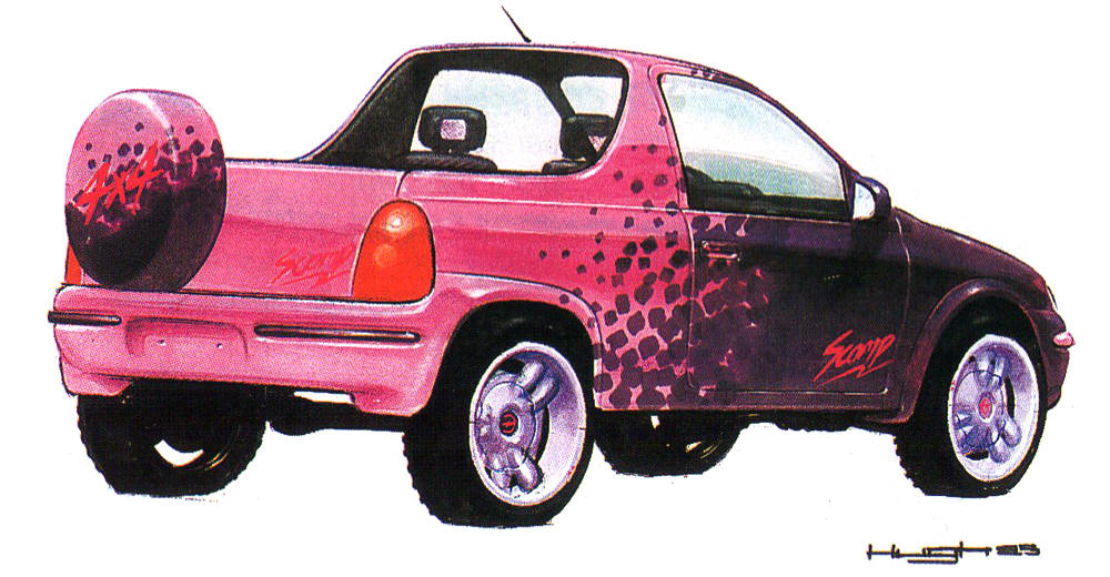 Opel Scamp Concept, 1993 - Design Sketch