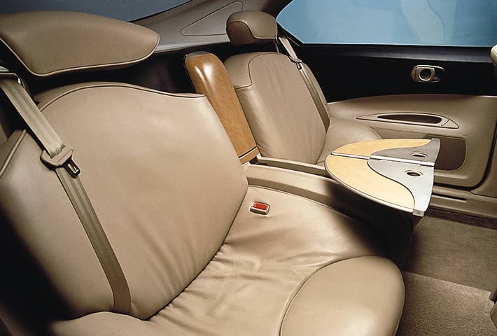 Massive seats for the passengers.