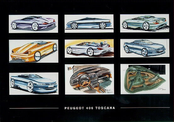 Peugeot Toscana, 1996 - Design sketches