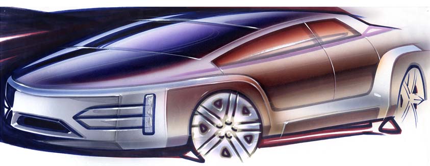Mitsubishi SSS Concept, 2000 - Design Sketch