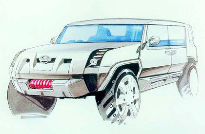 Nissan Crossbow Concept, 2001 - Design Sketch
