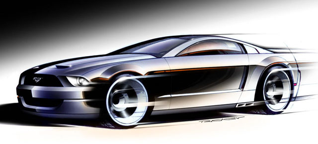 Ford Mustang GT Concept, 2003 - Design Sketch