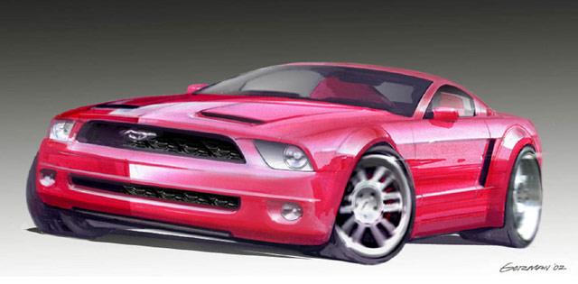 Ford Mustang GT Concept, 2003 - Design Sketch