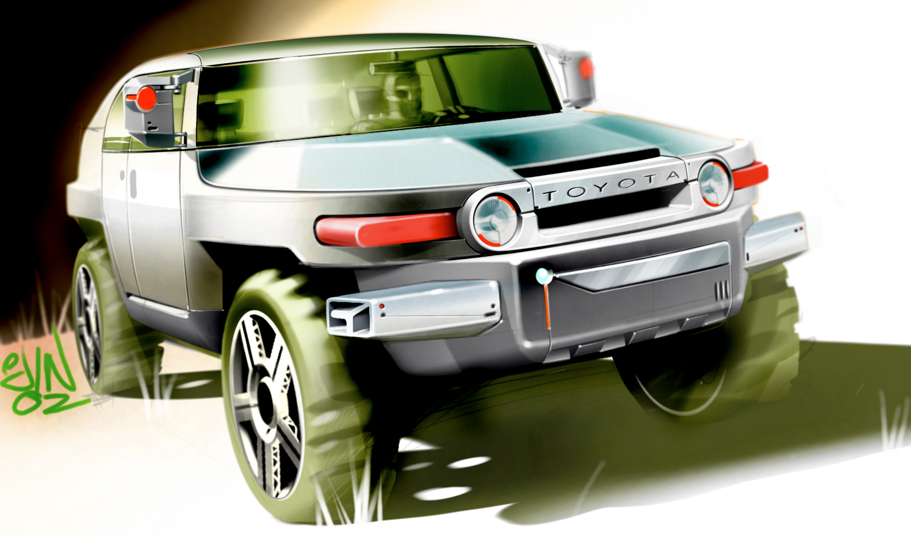Toyota FJ Cruiser, 2003 - Design Sketch