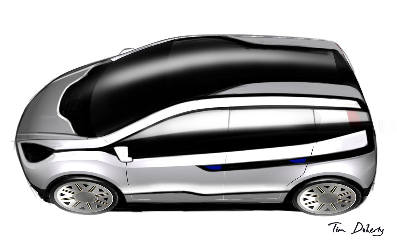 Magna Steyr Mila EV Concept, 2009 - Design Sketch
