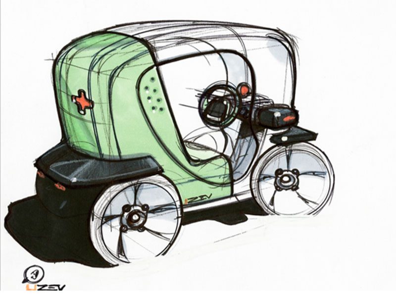 Renault Twizy Z.E. Concept, 2009 - Design Sketch
