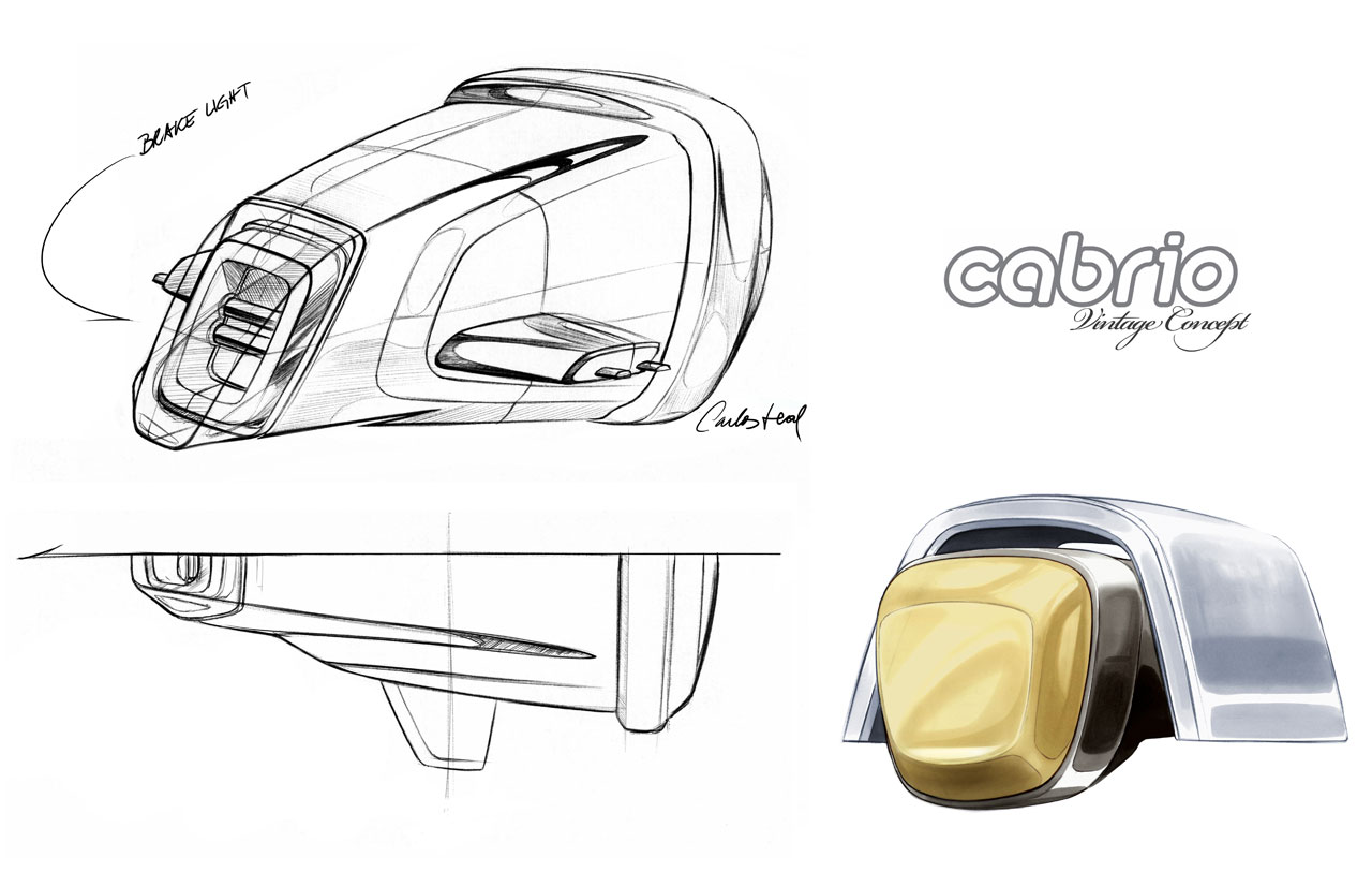 Fiat Uno Cabriolet, 2010 - Headrest Design Sketch