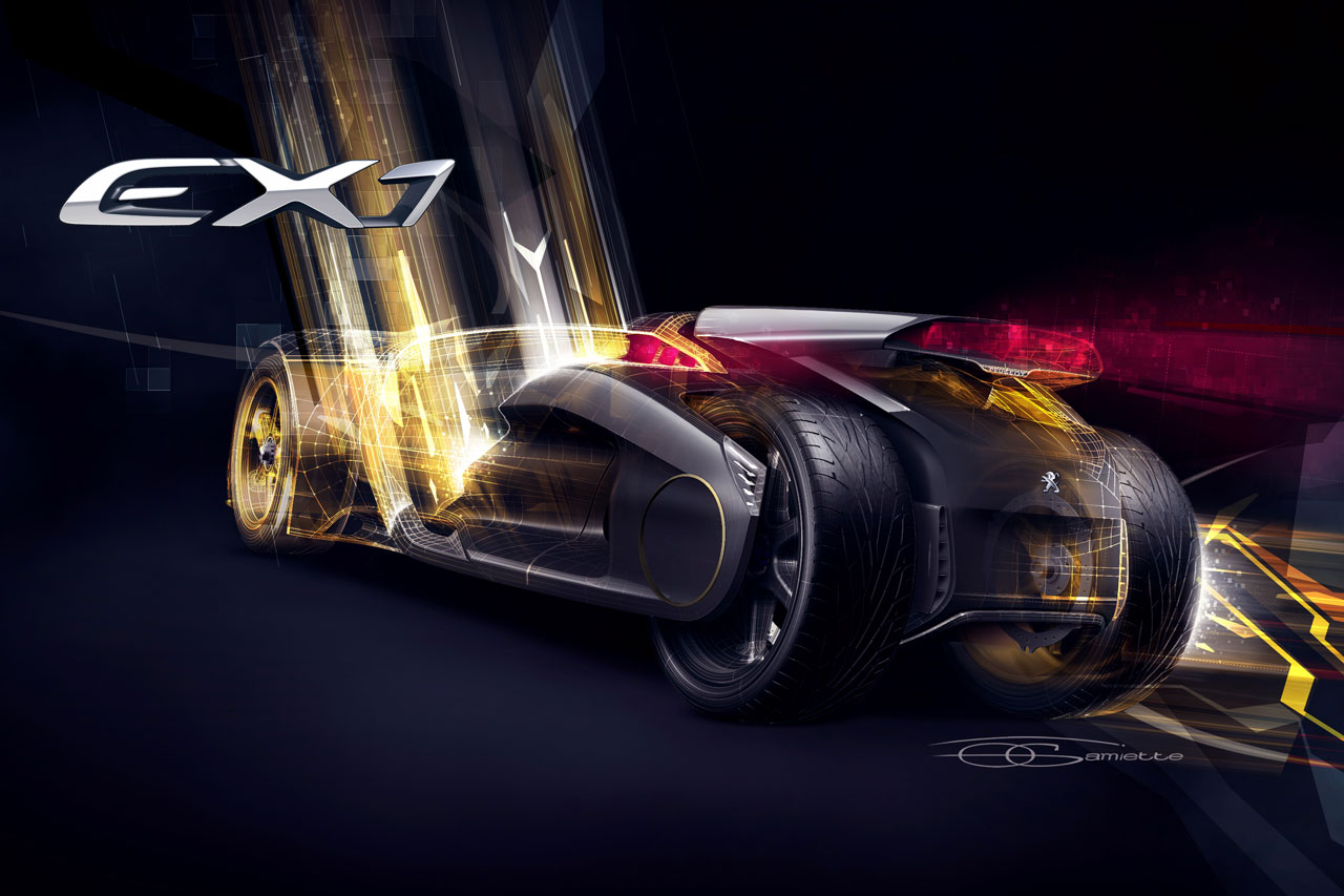Peugeot EX1 Concept Design Rendering by Olivier Gamiette