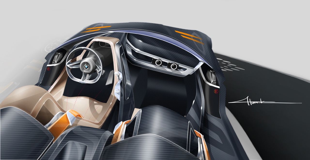 BMW 328 Hommage Concept, 2011 - Interior Design Sketch