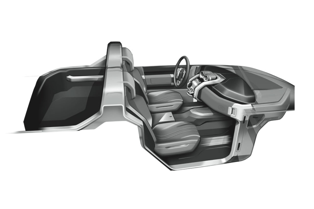 Land Rover DC100 Sport, 2011 - Interior Design Sketch