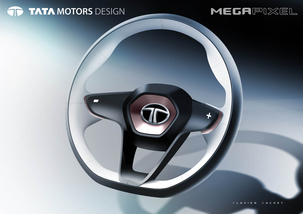 Tata Megapixel, 2012 - Steering wheel Design Sketch