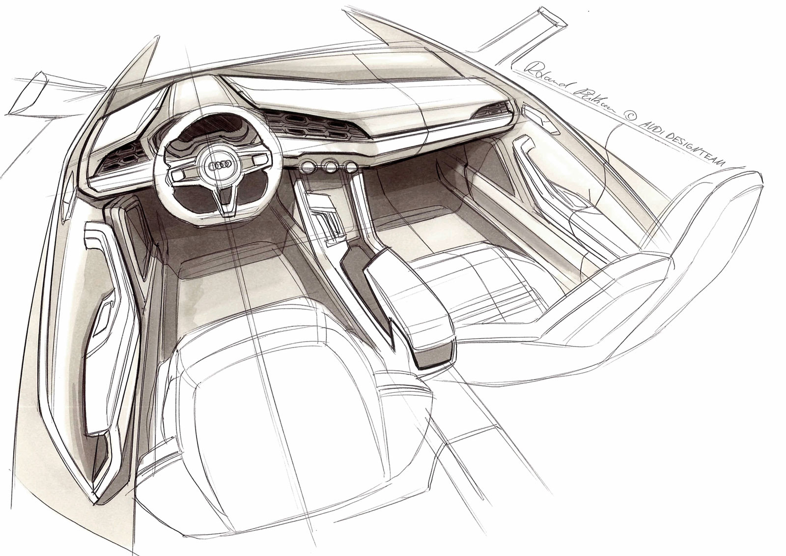 Audi Crosslane Coupe, 2012 - Interior Design Sketch 