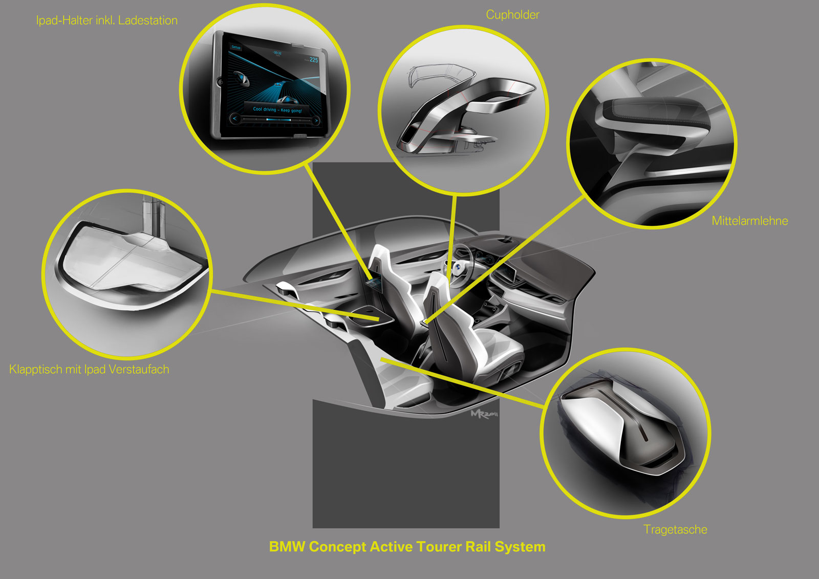 BMW Concept Active Tourer, 2012 - Interior Design Sketch by Max Rathmann