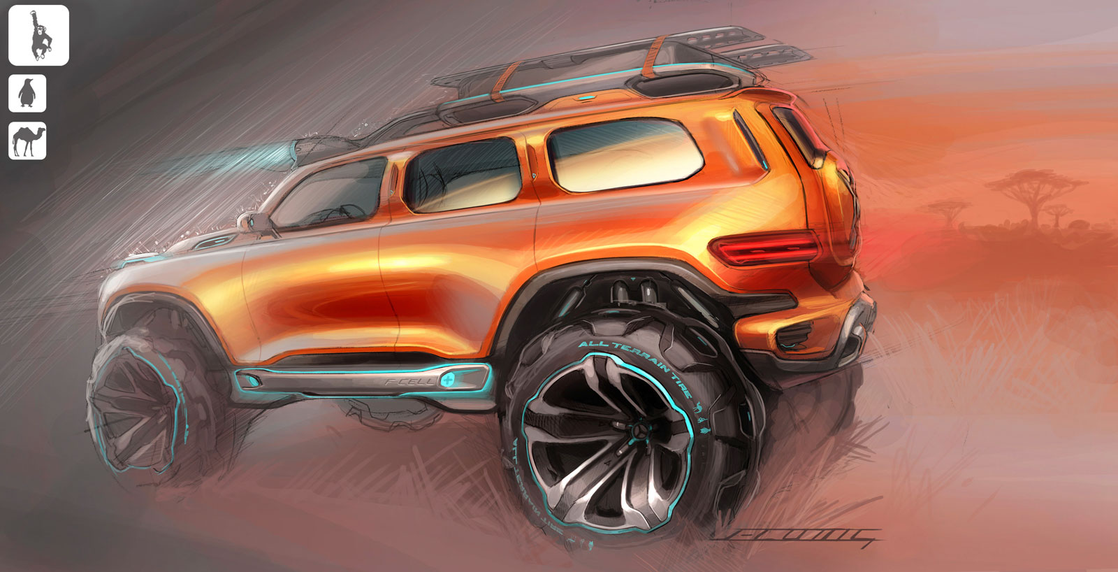 Mercedes-Benz Ener-G-Force, 2012 - Design Sketch