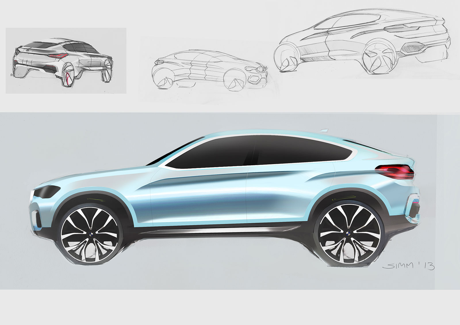 BMW Concept X4, 2013 - Design Sketches