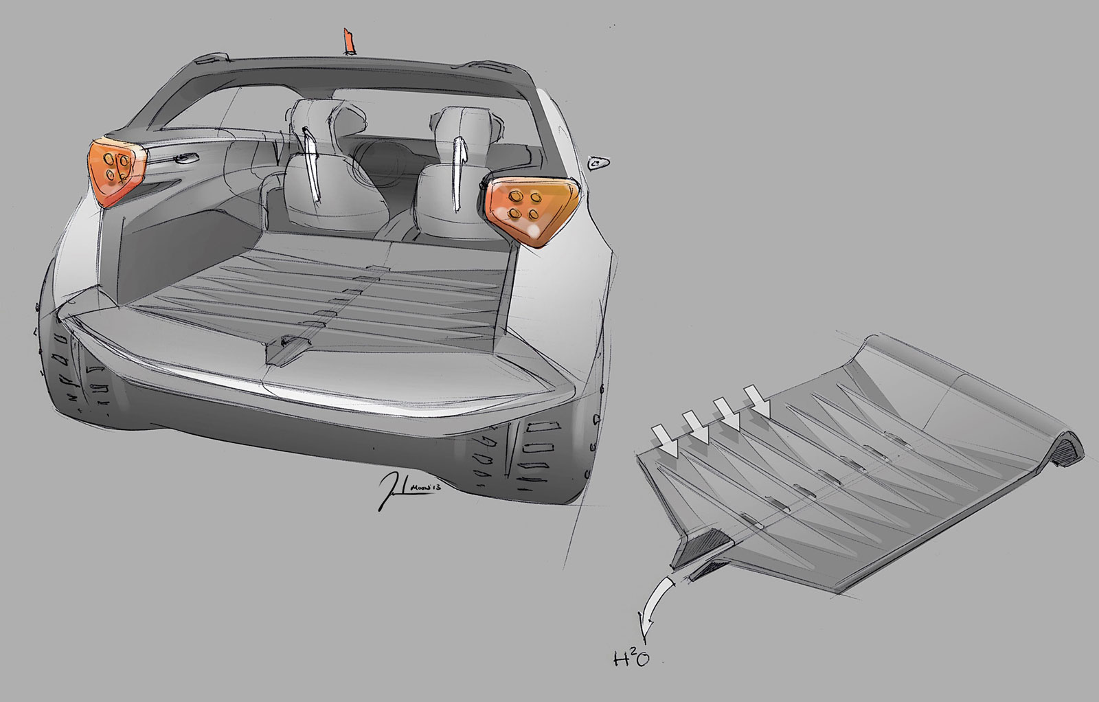 Kia Niro, 2013 - Design Sketch