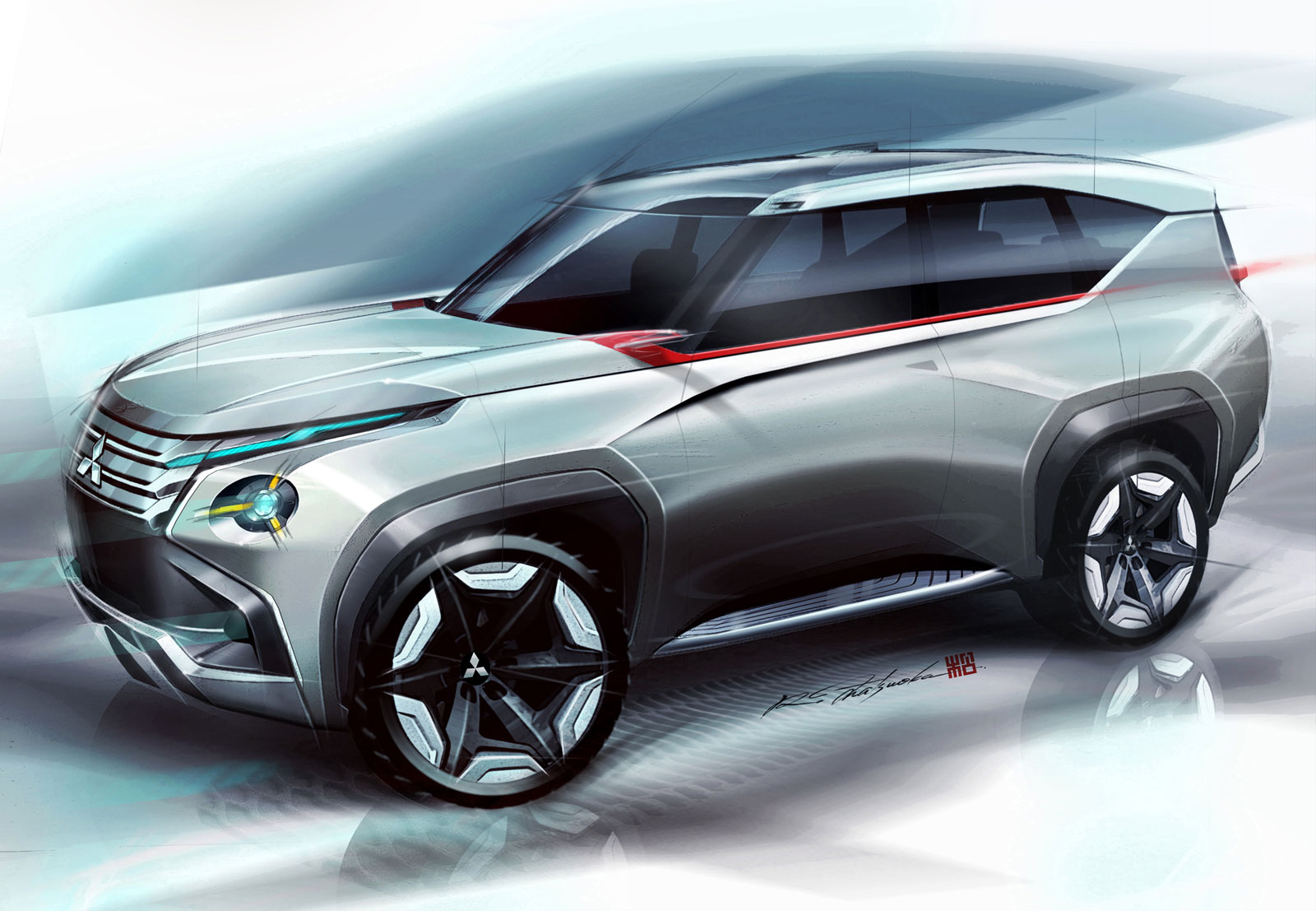 Mitsubishi Concept GC-PHEV, 2013 - Design Sketch