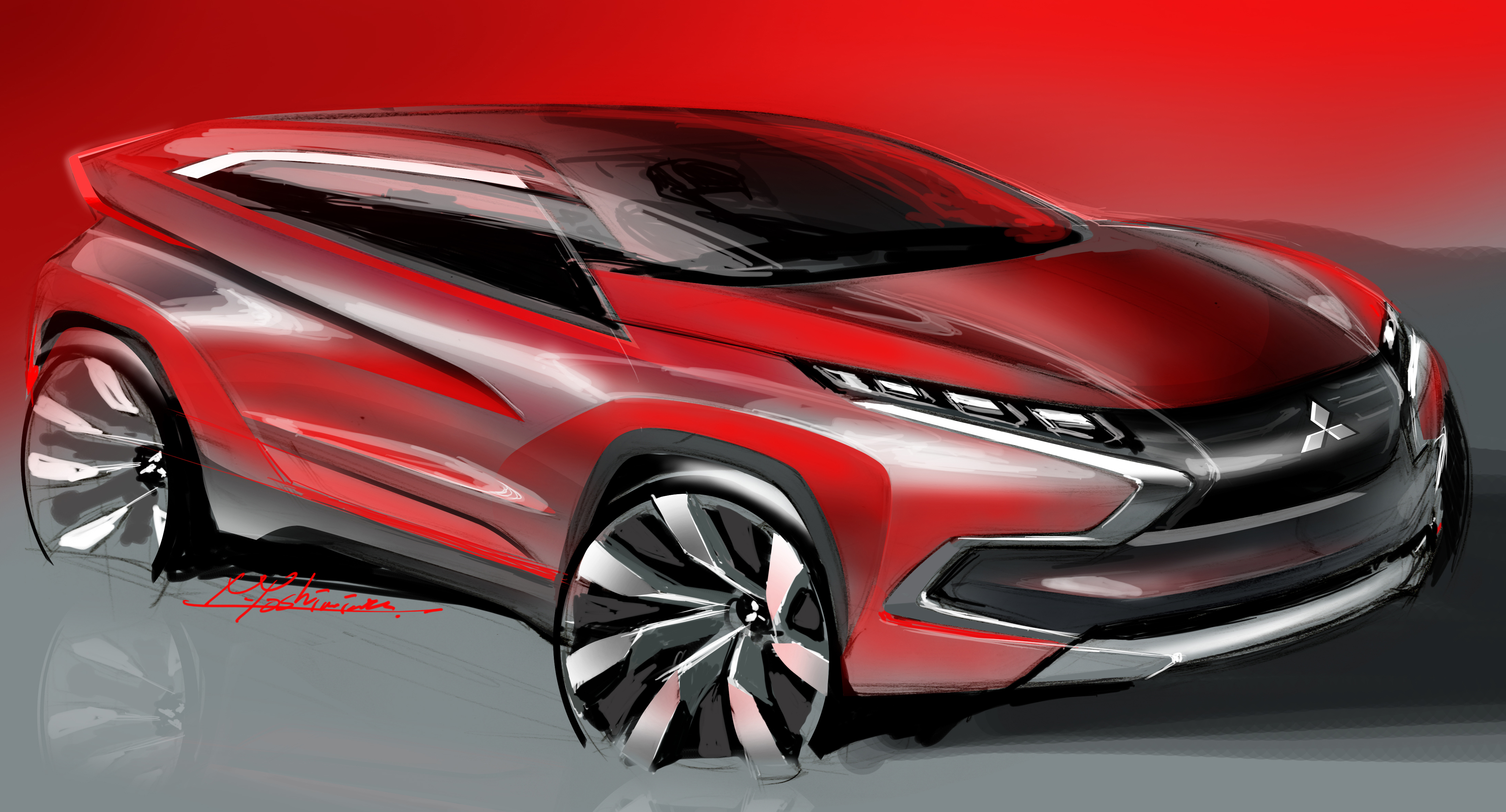 Mitsubishi Concept XR-PHEV, 2013 - Design Sketch