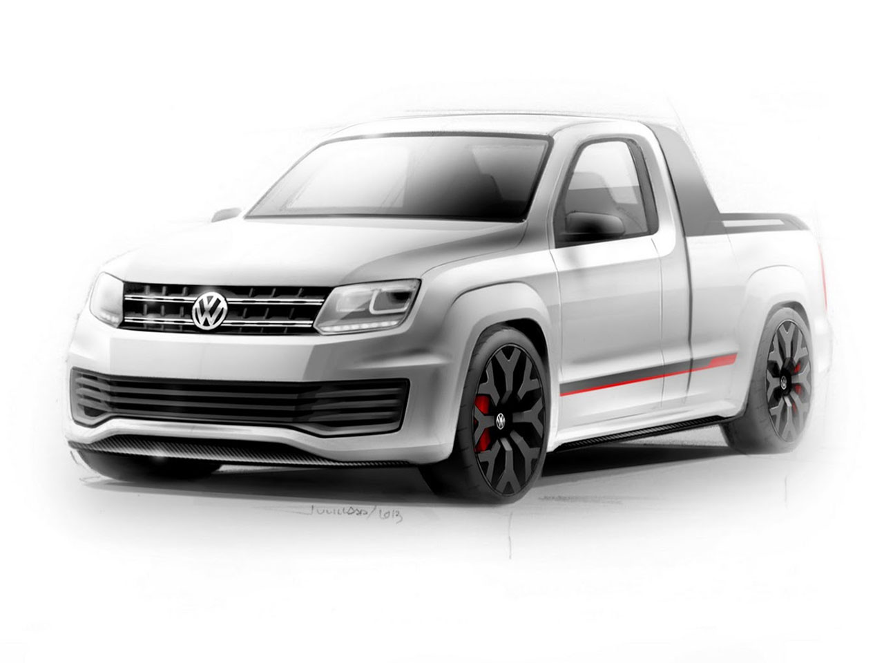 Volkswagen Amarok Power-Pickup, 2013 - Design Sketch