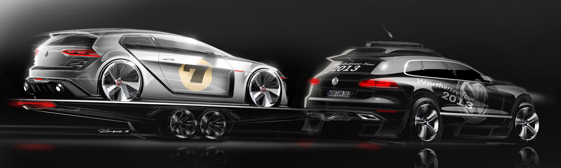 Volkswagen Design Vision GTI, 2013 - Design Sketch