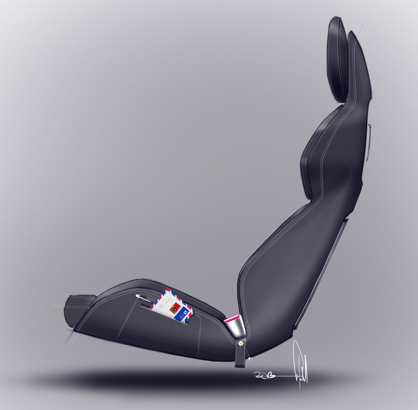 Volvo Concept Coupe, 2013 - Interior Design Sketch - Seat Design