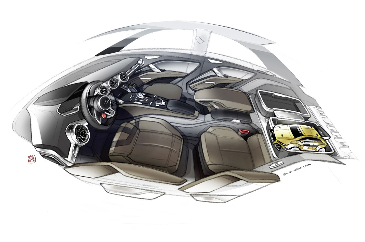 Audi TT offroad, 2014 - Interior Design Sketch