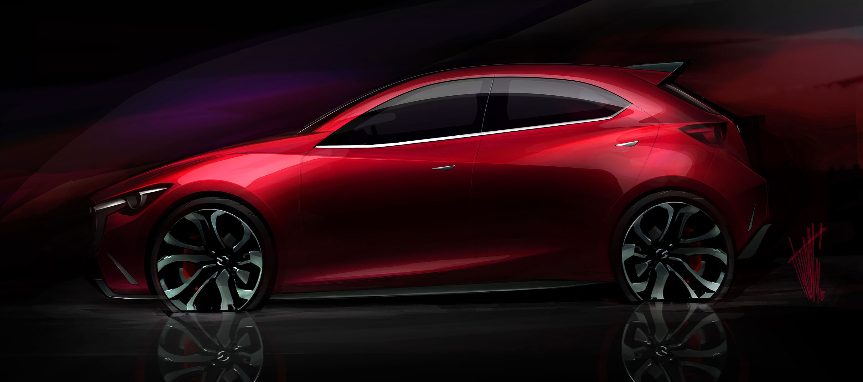 Mazda Hazumi, 2014 - Design Sketch