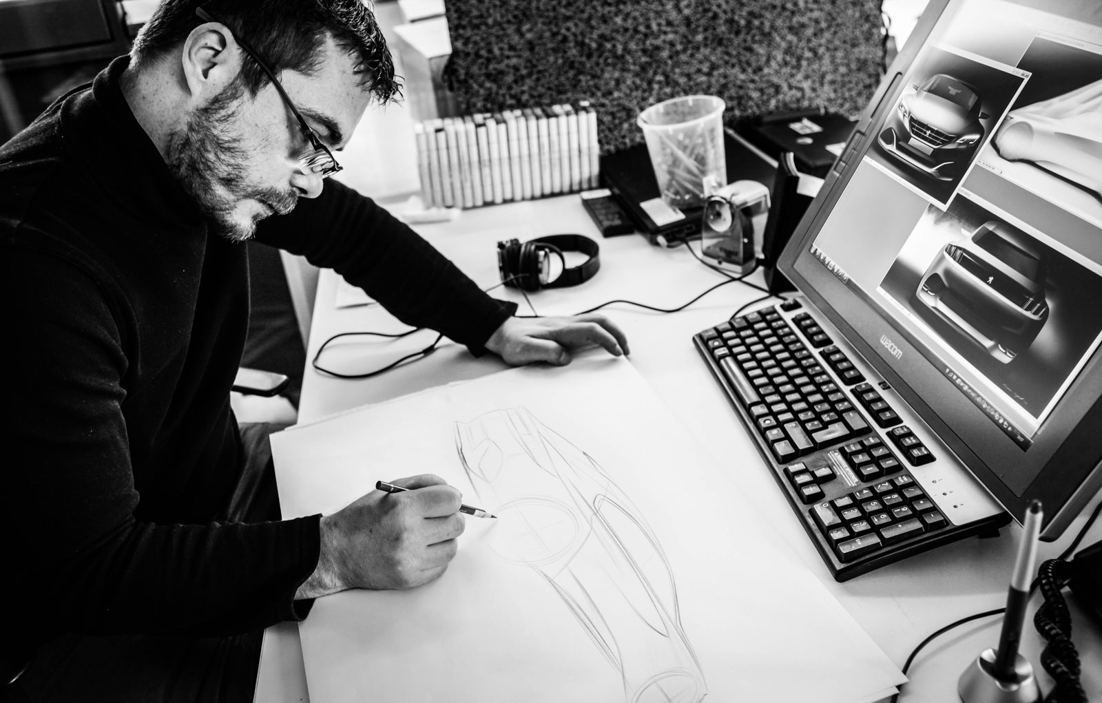 Peugeot Exalt, 2014 - Design Process - Sketching