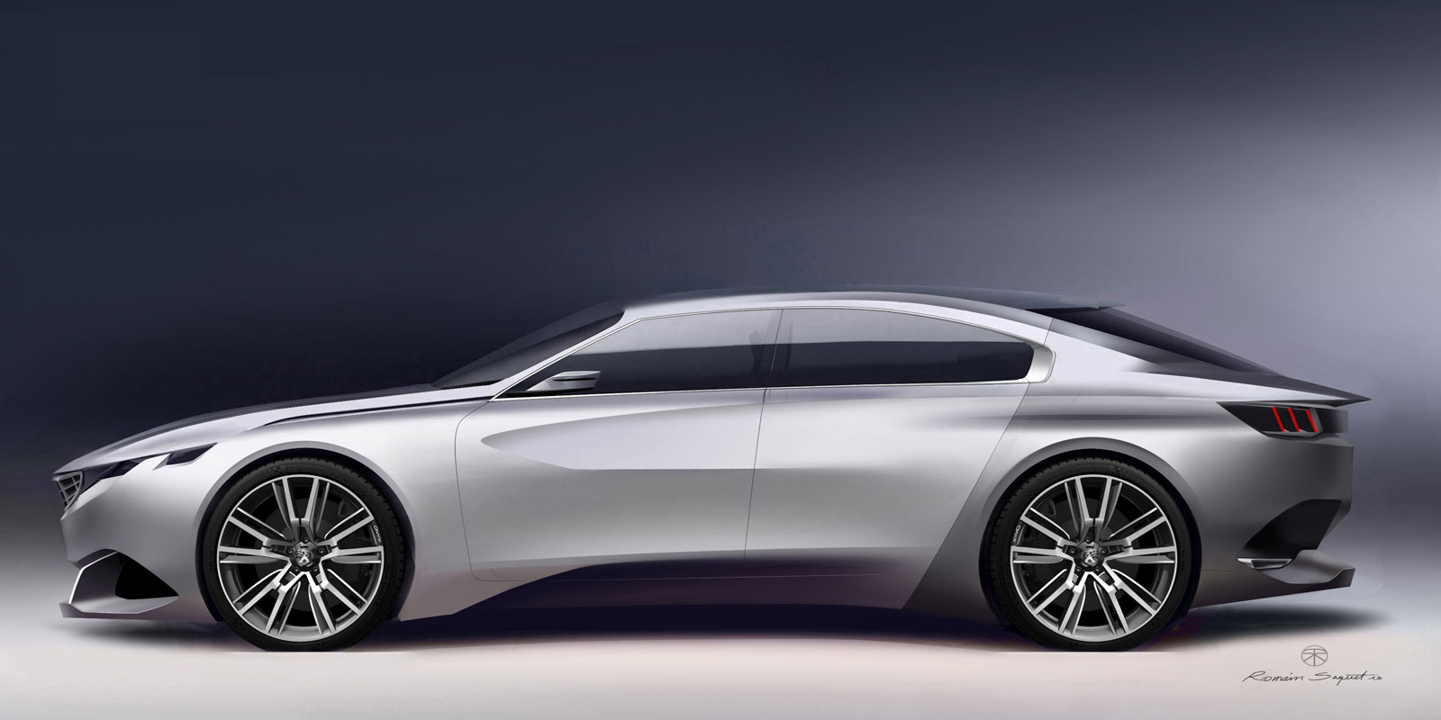 Peugeot Exalt, 2014 - Design Sketch Rendering by Chief Designer Romain Saquet