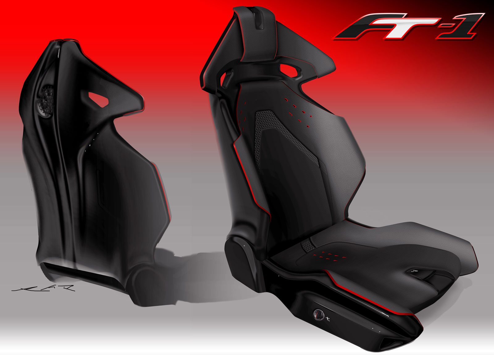 Toyota FT-1, 2014 - Interior Design Sketch 