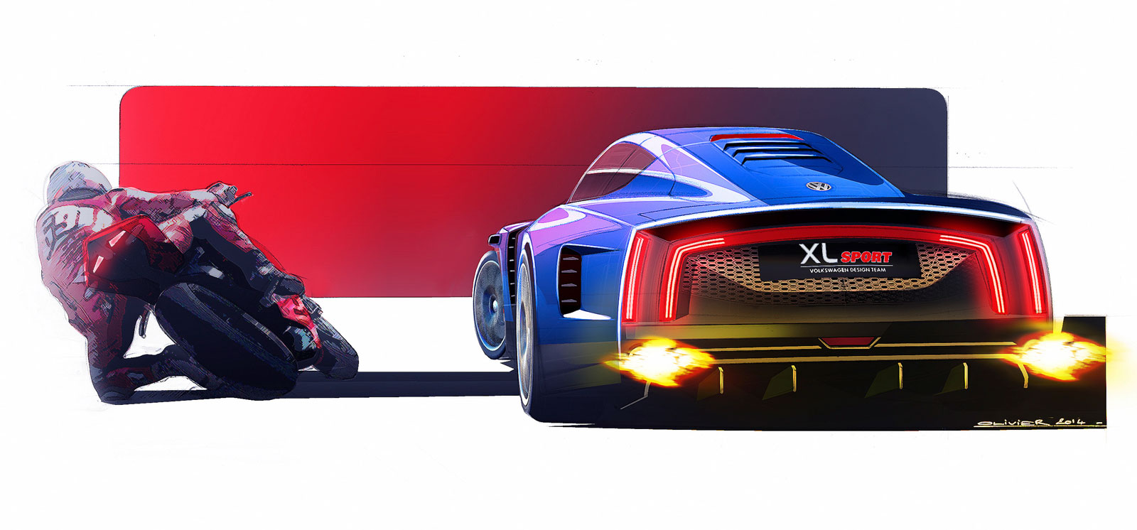 Volkswagen XL Sport, 2014 - Design Sketch