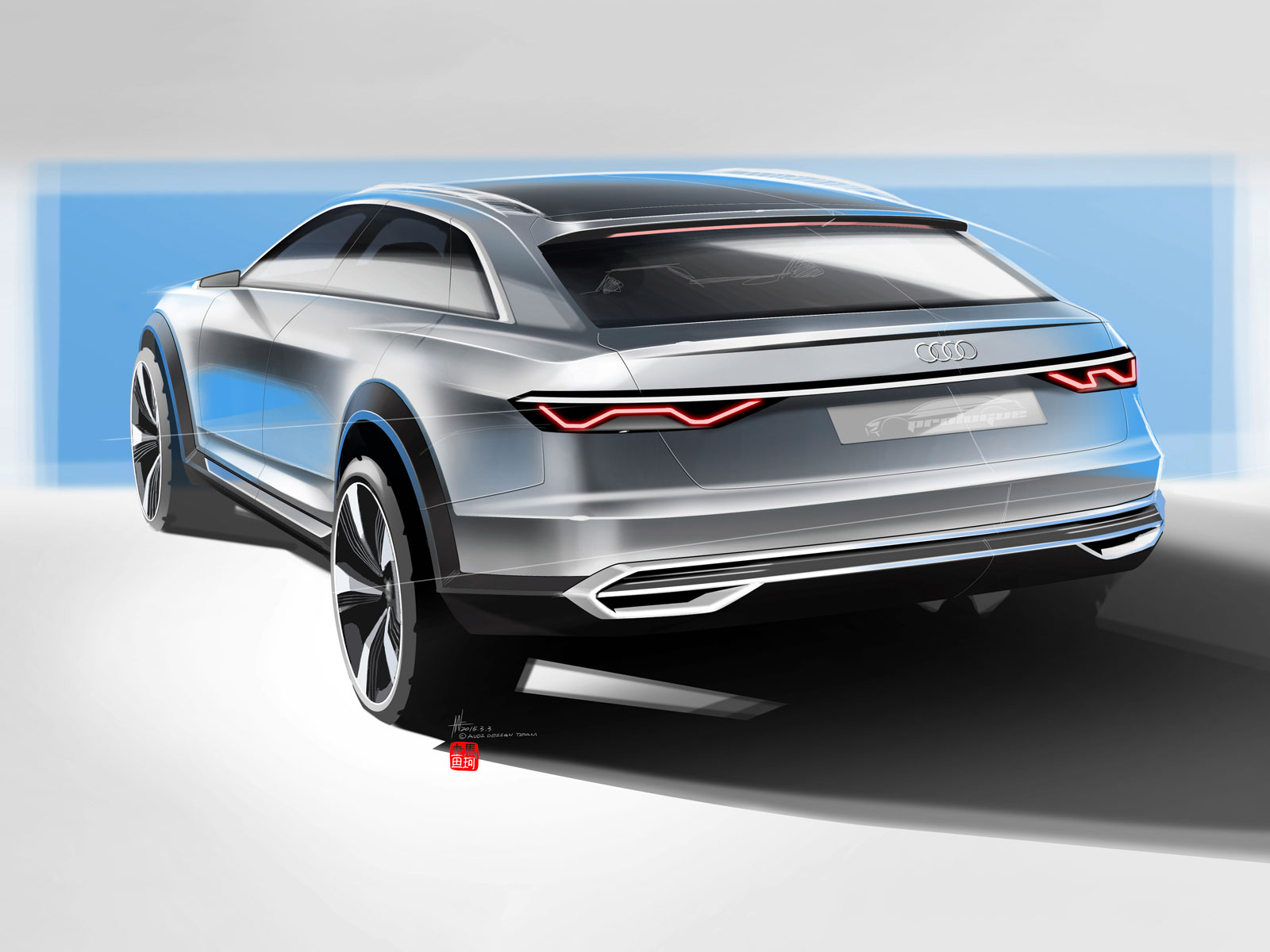 Audi Prologue Allroad Concept, 2015 - Design Sketch