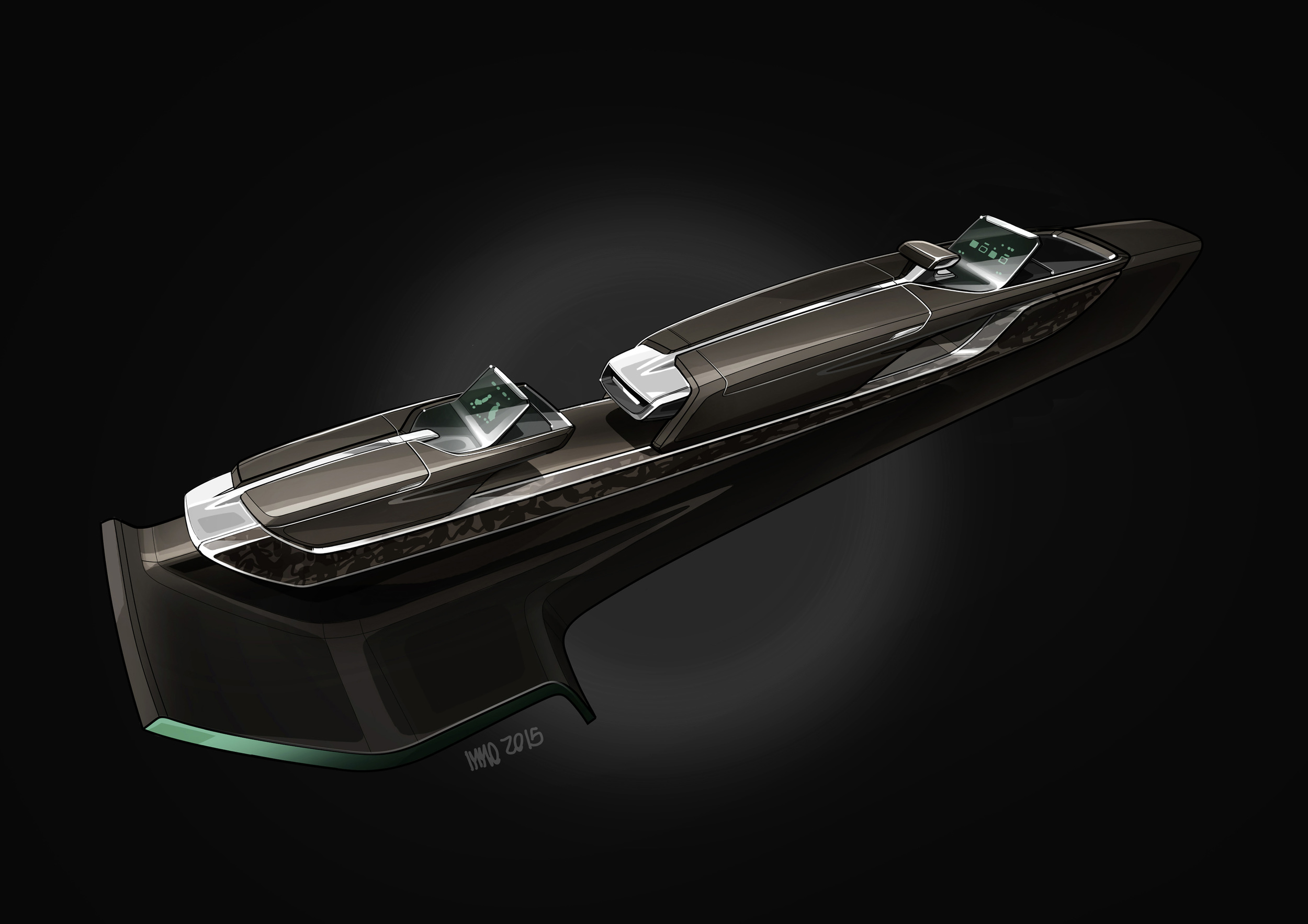 Audi Prologue Avant Concept, 2015 - Interior Design Sketch