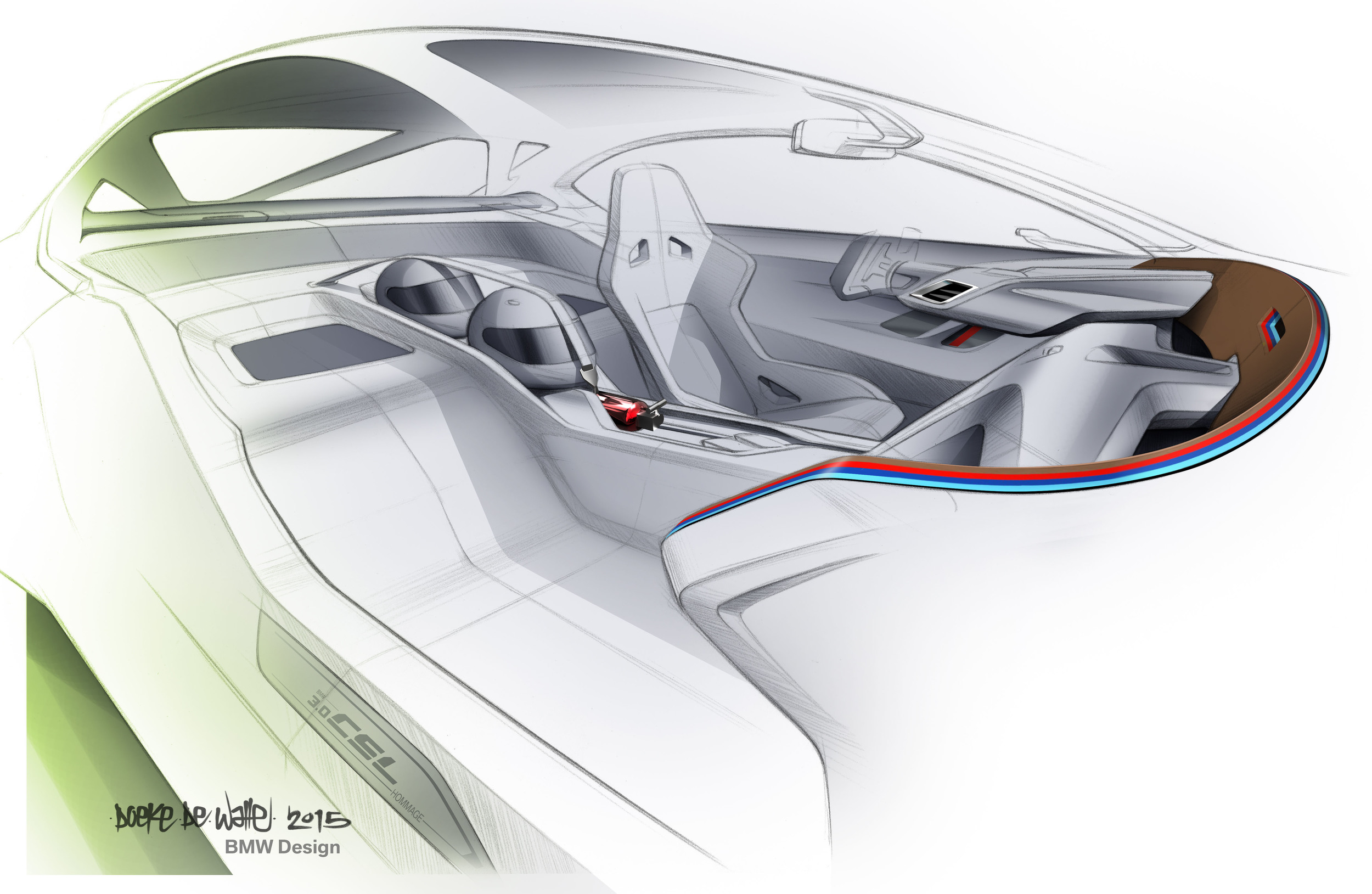 BMW 3.0 CSL Hommage, 2015 - Design Sketch