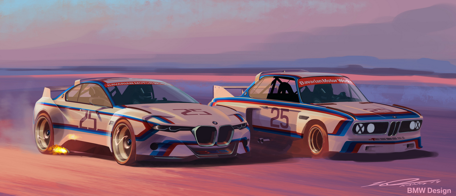 BMW 3.0 CSL Hommage R Concept, 2015 - Design Sketch