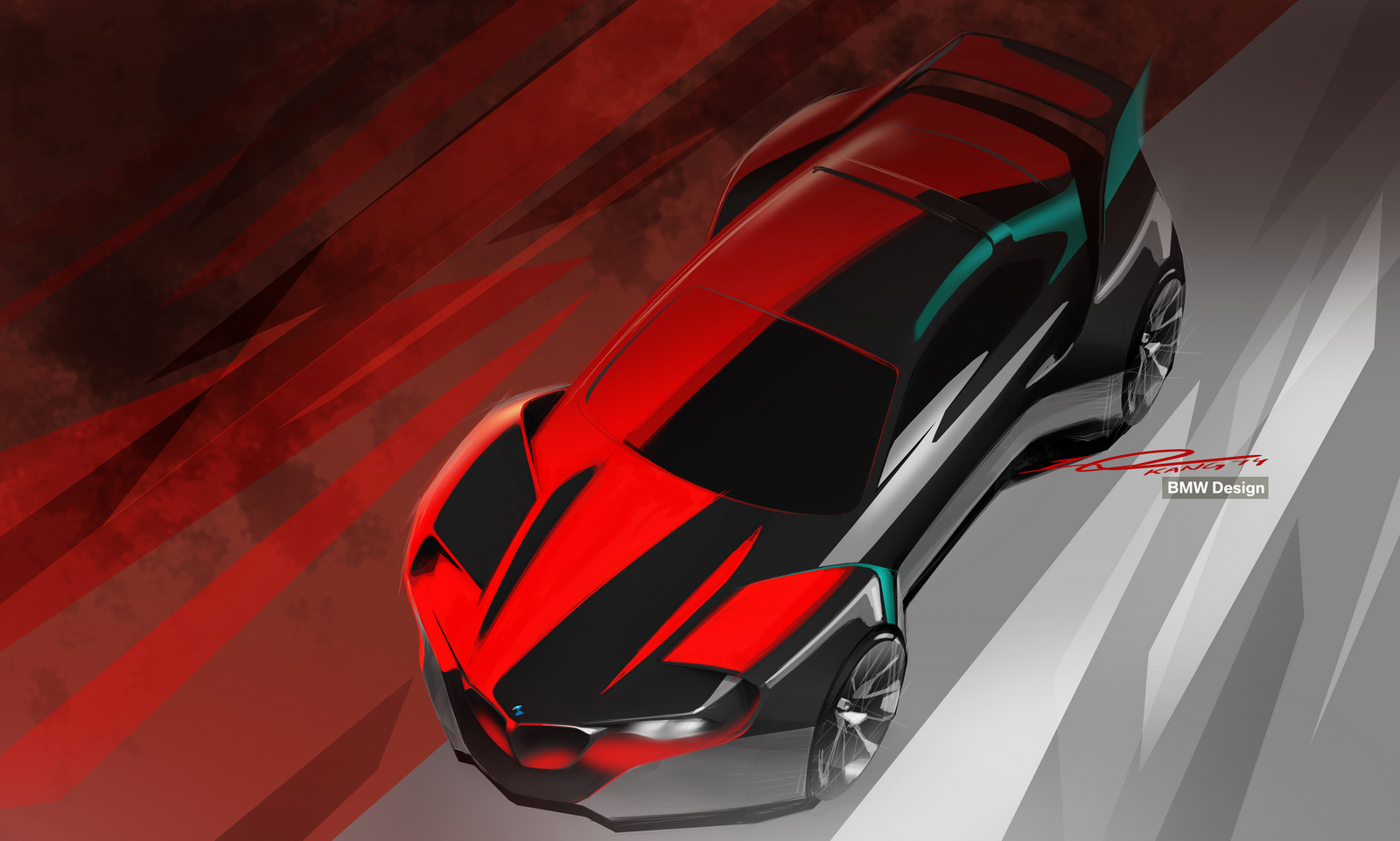 BMW 3.0 CSL Hommage R Concept, 2015 - Design Sketch