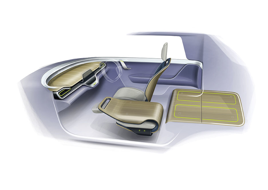 Suzuki Mighty Deck Concept, 2015 - Interior Design Sketch