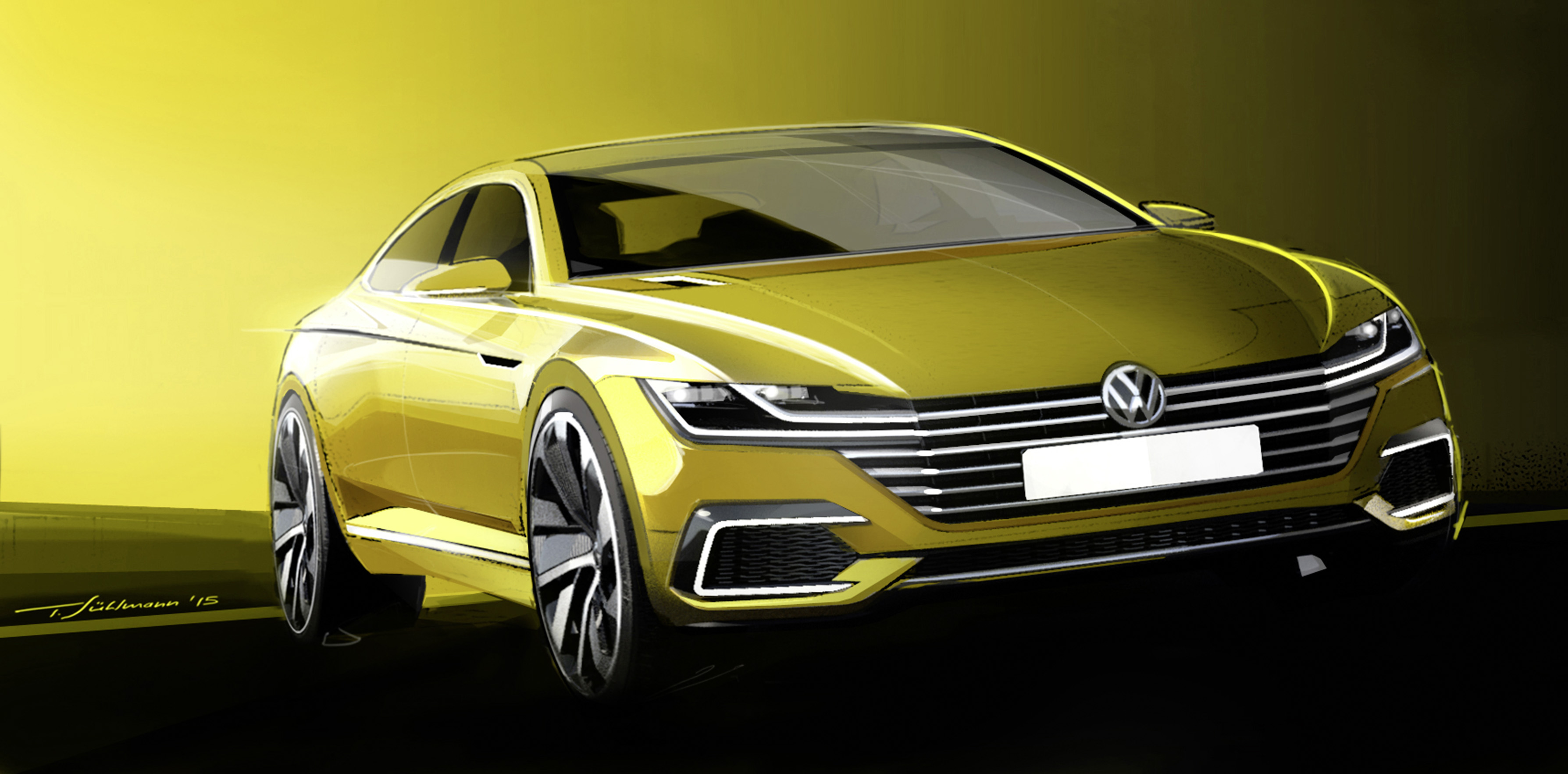 Volkswagen Sport Coupe Concept GTE, 2015 - Design Sketch