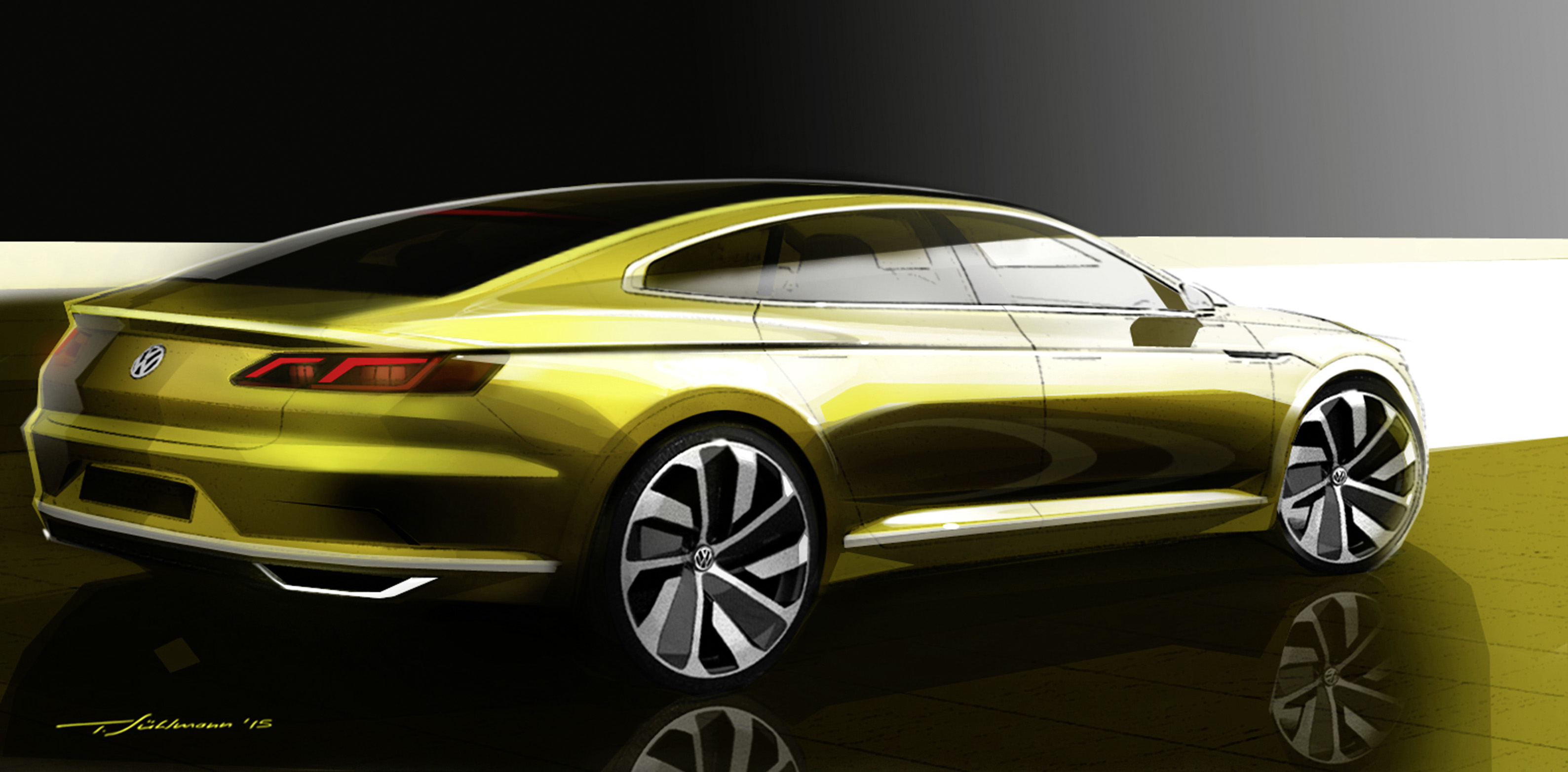 Volkswagen Sport Coupe Concept GTE, 2015 - Design Sketch