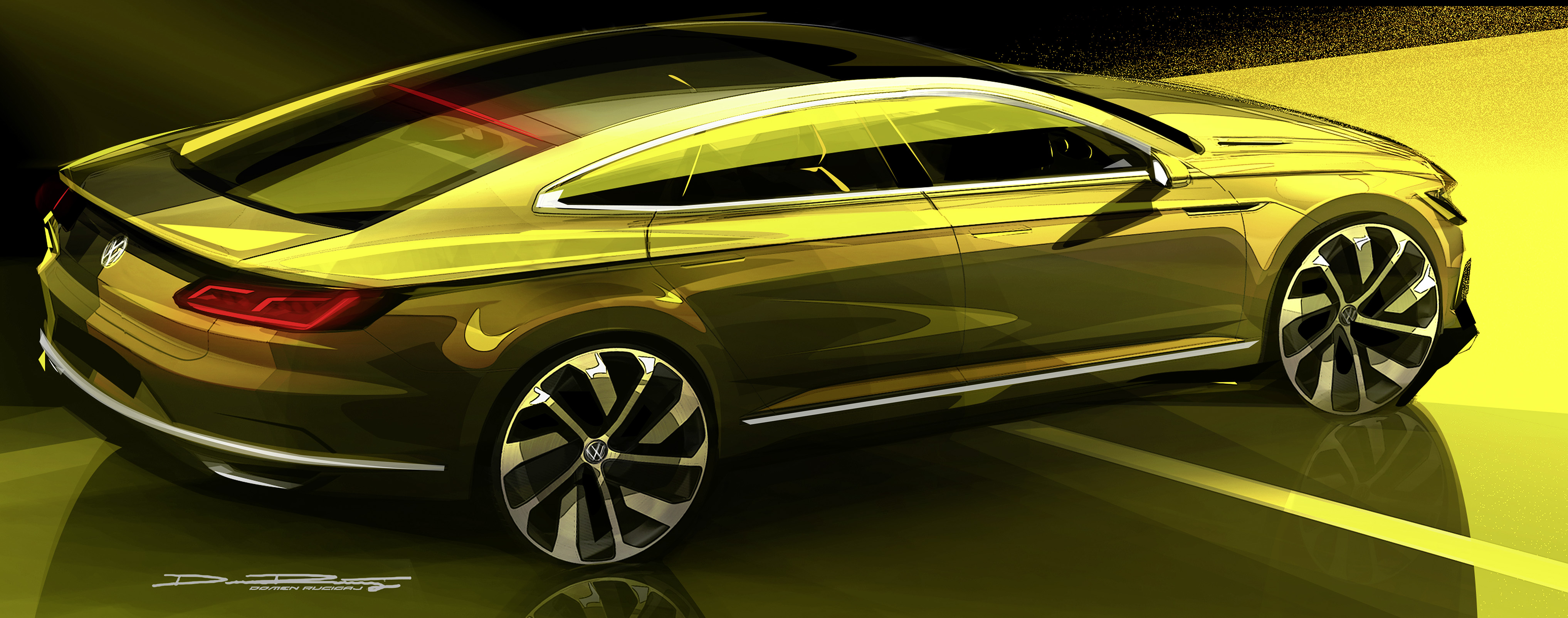Volkswagen Sport Coupe Concept GTE, 2015 - Design Sketch