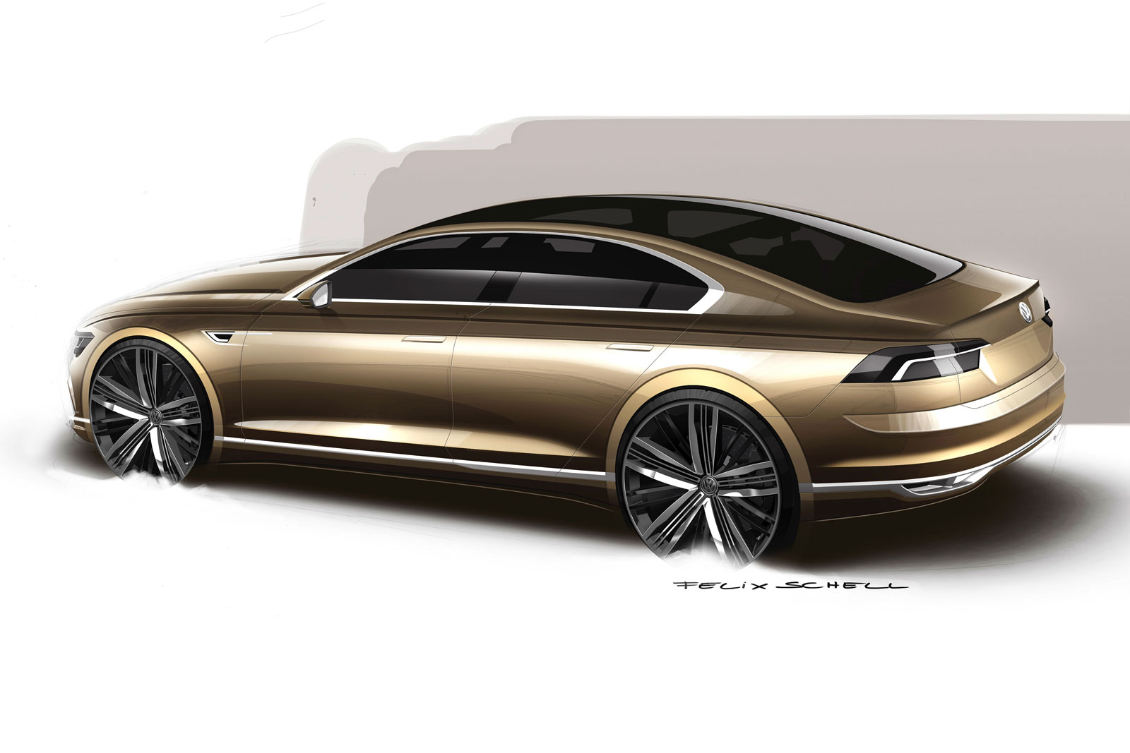 Volkswagen C Coupe GTE Concept, 2015 - Design Sketch