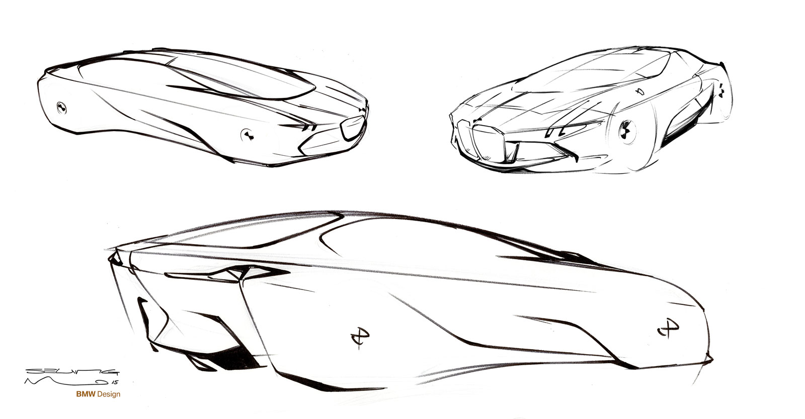 BMW Vision Next 100 Concept, 2016 - Design Sketch