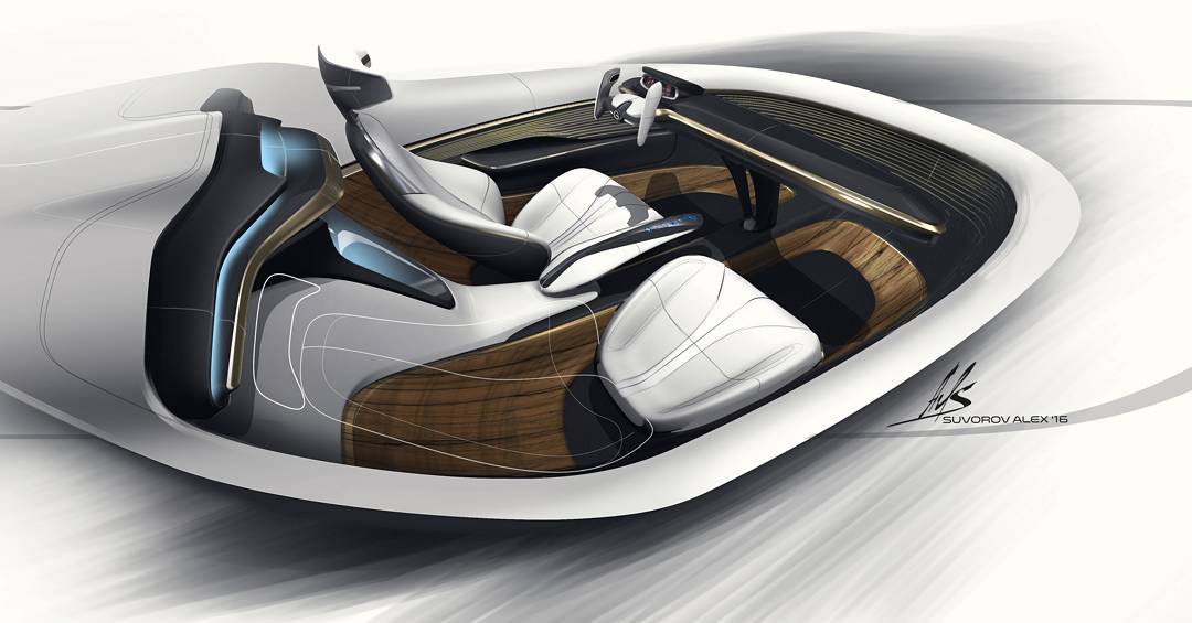 GAC EnLight Concept, 2016 - Interior - Design Sketch by Alexander Suvorov